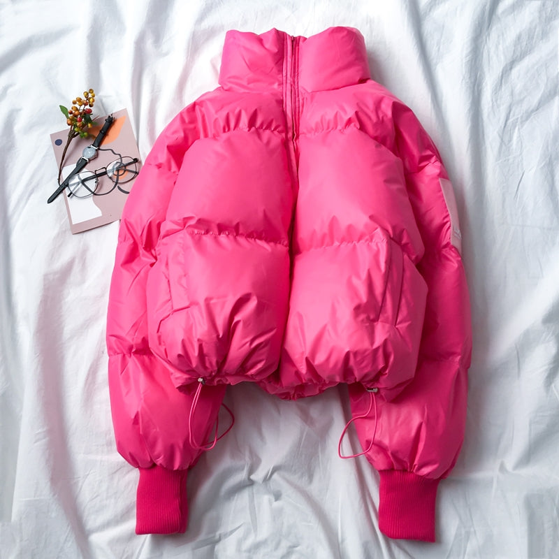 Bread clothes Korean style loose stand-up collar thick padded clothes women