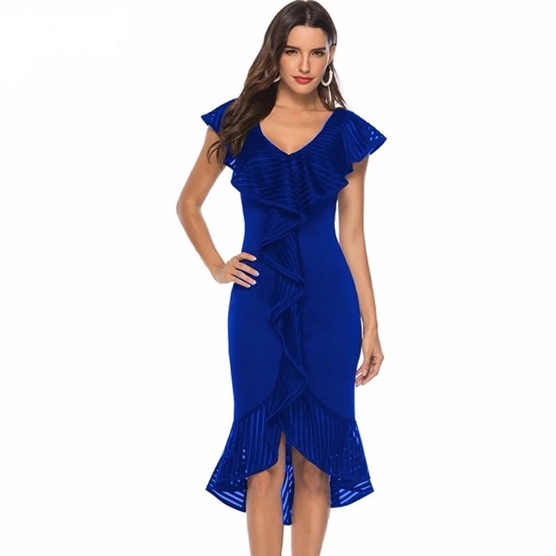 Splicing irregular party clothes