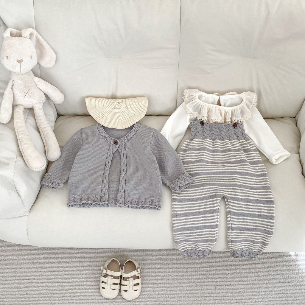Baby Knitted Sweater Set Three-piece Set