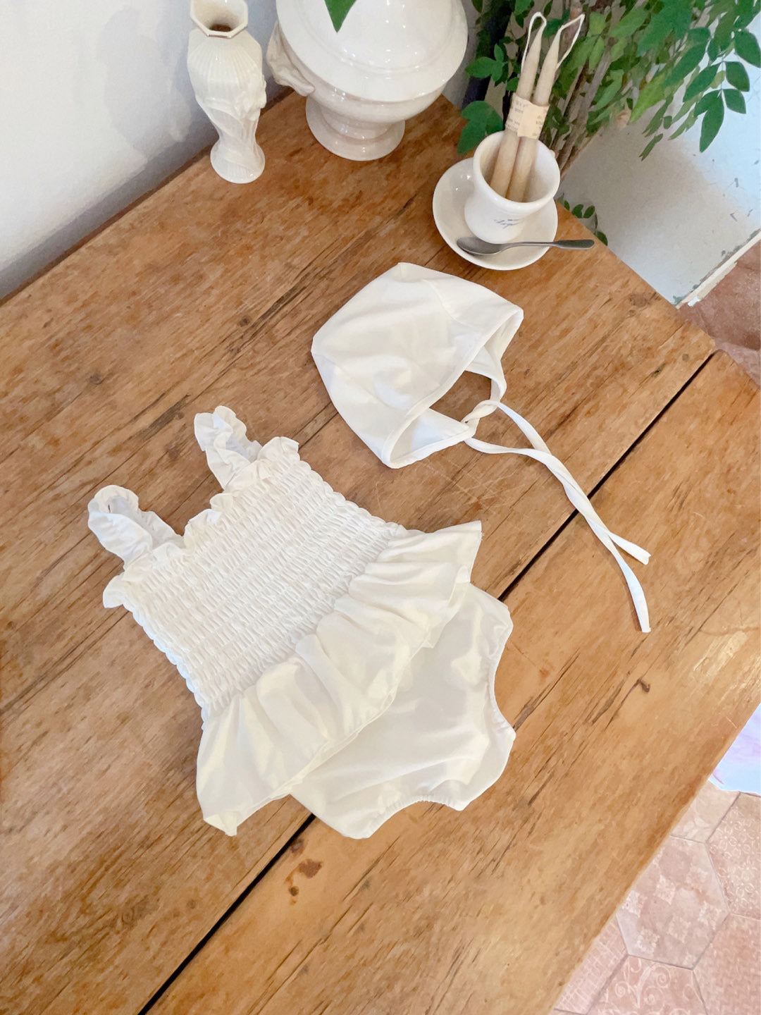 Baby Tank Tops Pure Color Bikini Swimsuit Split