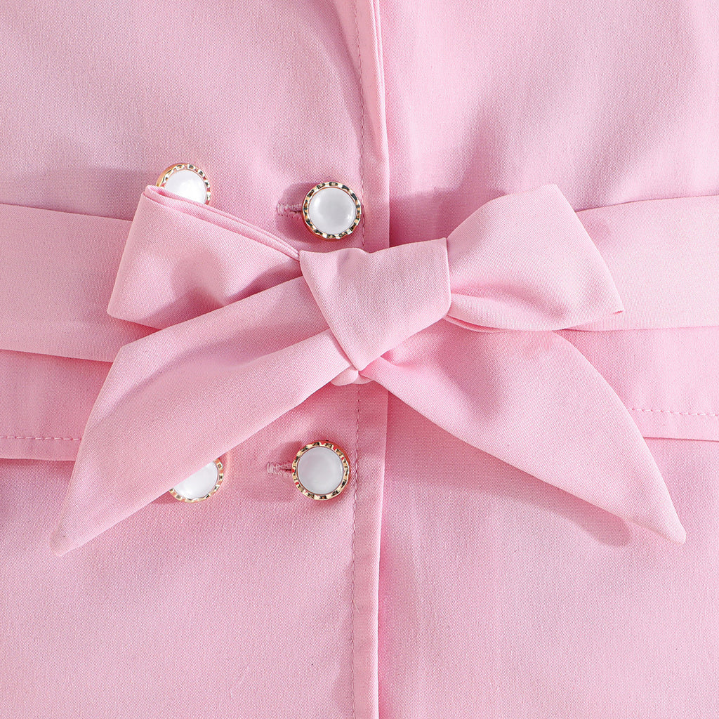 Girls' Suit Top Sling Romper Pants Three-piece Suit