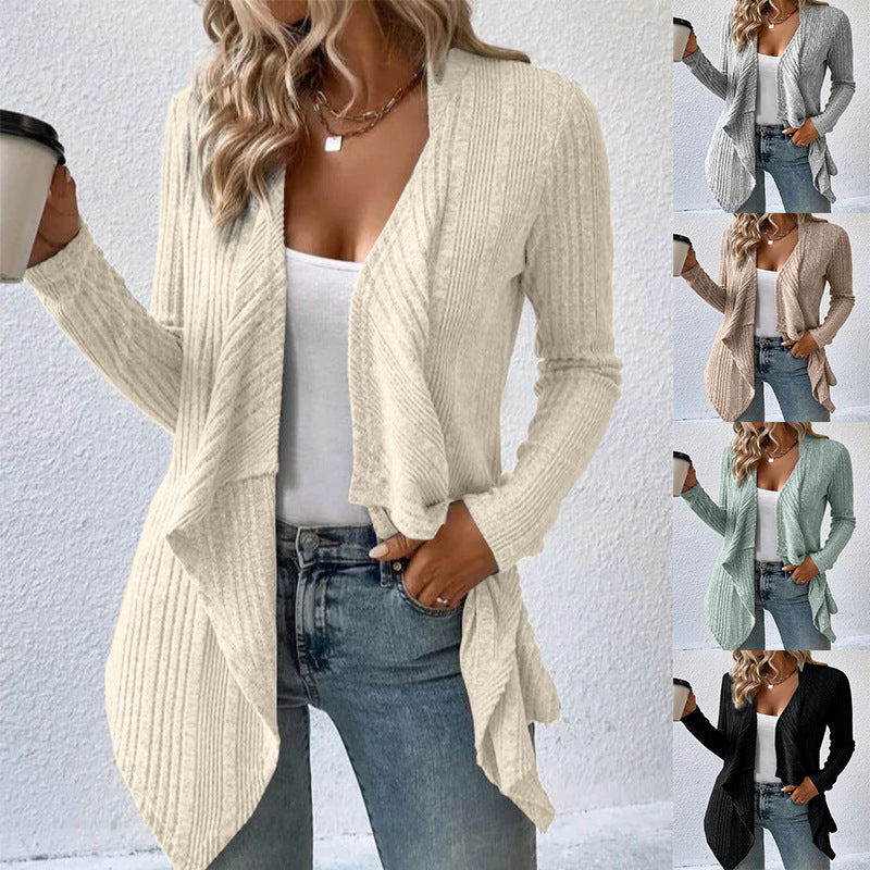 Cardigan Long Sleeve Sweater Casual Women's Clothing