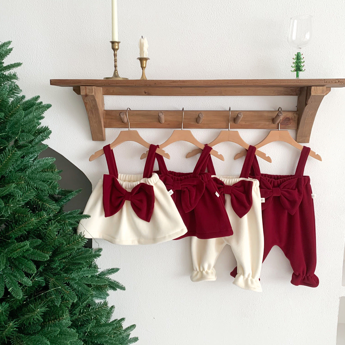 Ins Korean Girls Clothes Autumn Winter Red