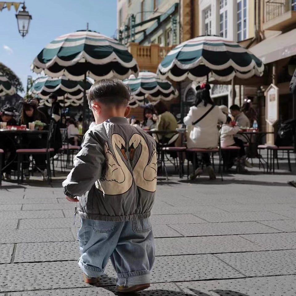 Children's Cotton Clothes Animal Zipper