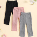 Girls' Knitted Cotton Leggings Warm-keeping Pants Long Pants Straight-leg Pants