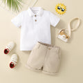 Boys' Polo Shirt Zipper Bar-tack Suit