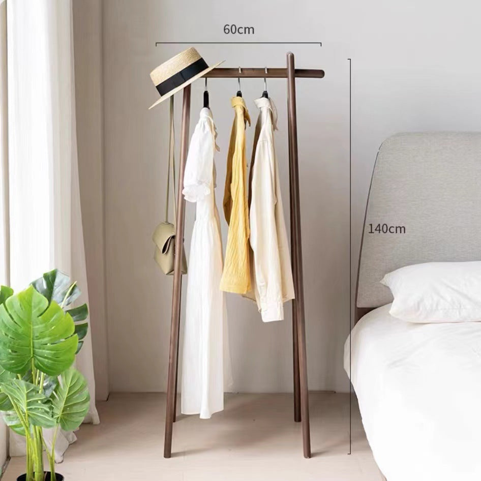 Solid Wood Coat And Hat Rack Floor-standing Household
