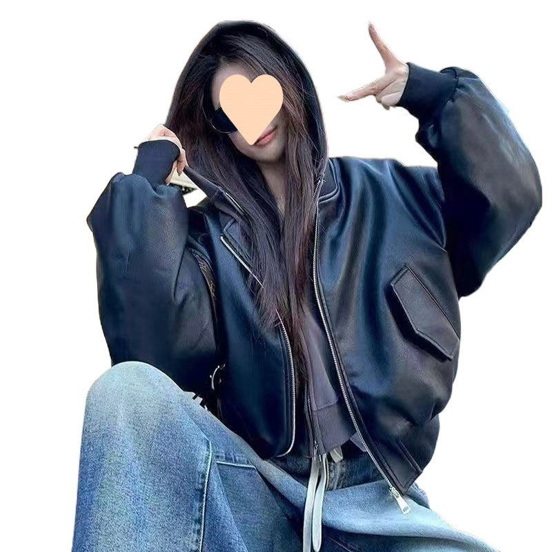 Leather Cool Wind Retro Loose Motorcycle Clothing