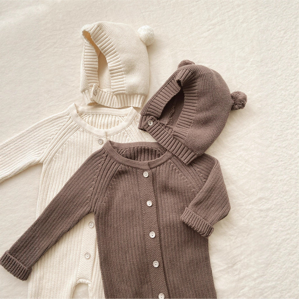 Children's Fart Clothes Romper With Bear Hat