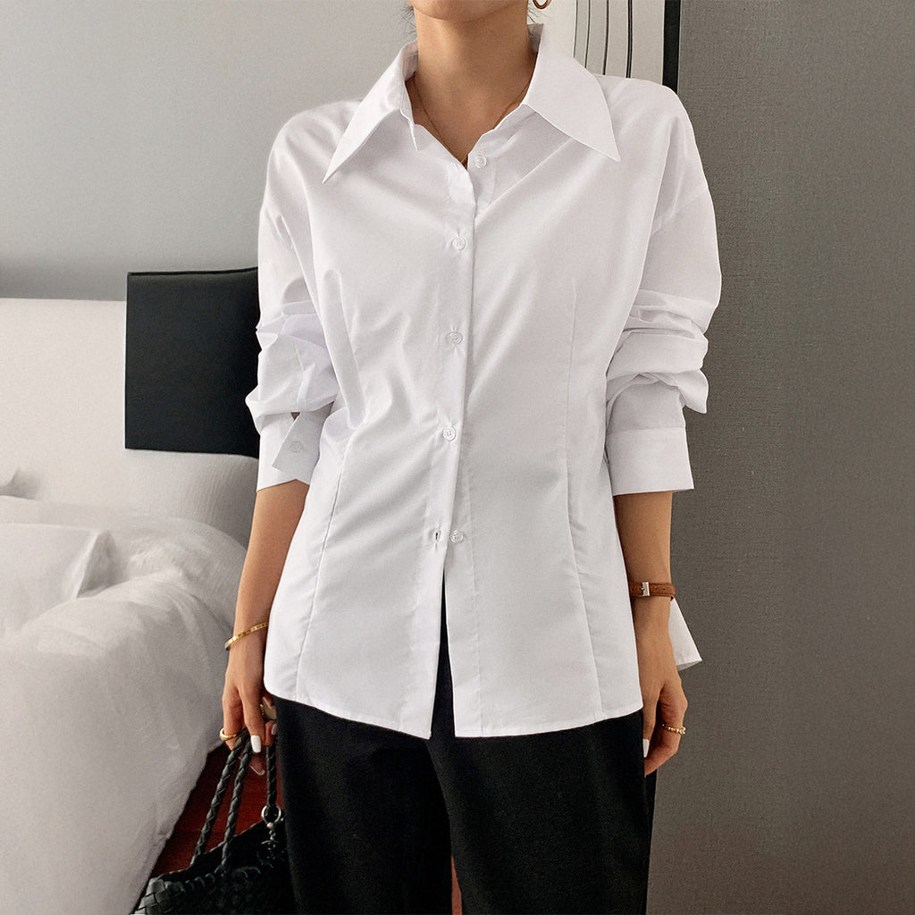 Casual Long Sleeve Button Top Shirt Women's Clothing