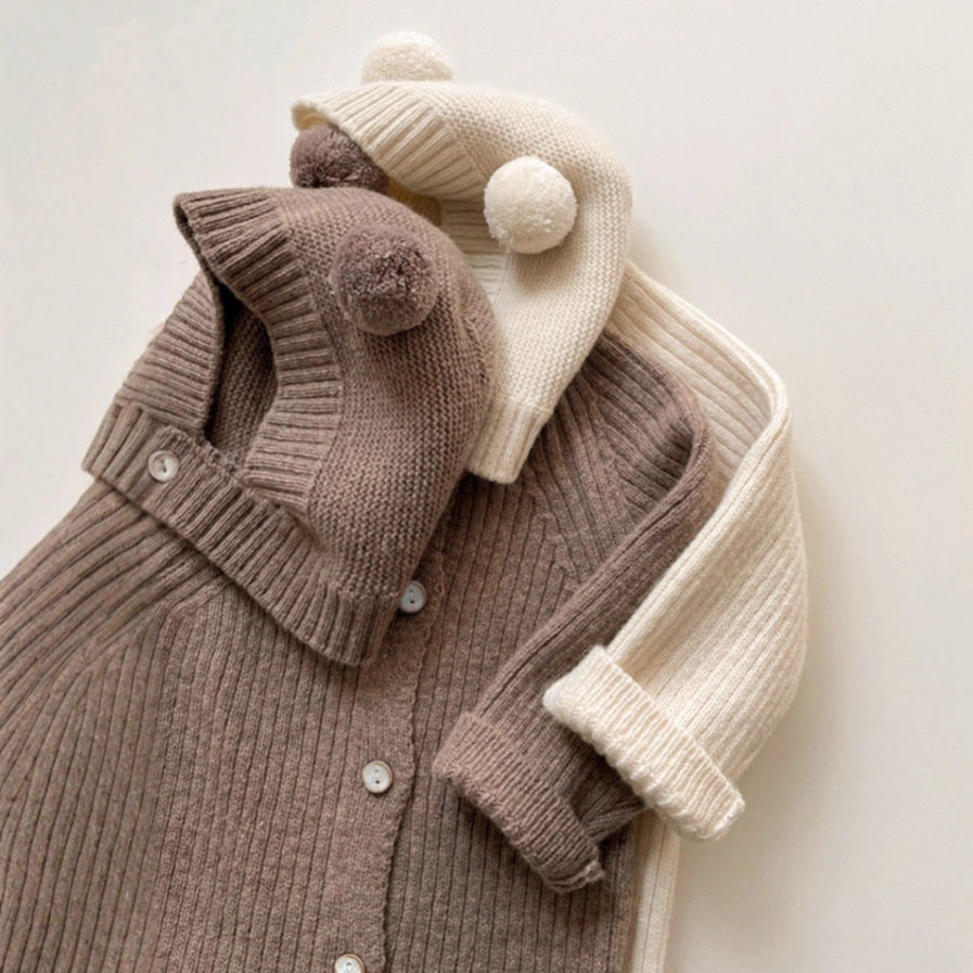 Children's Fart Clothes Romper With Bear Hat