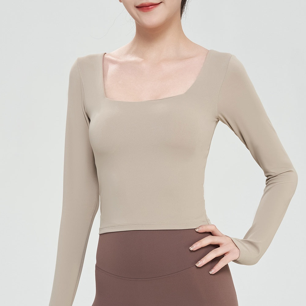 Autumn And Winter Nude Feel Yoga Clothing Top