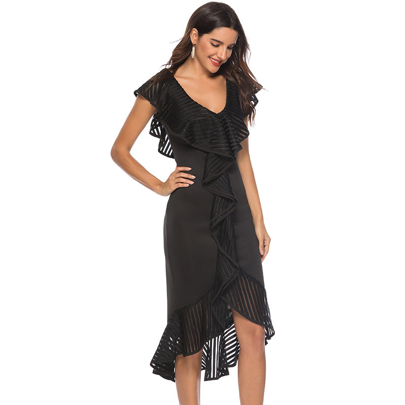 Splicing irregular party clothes