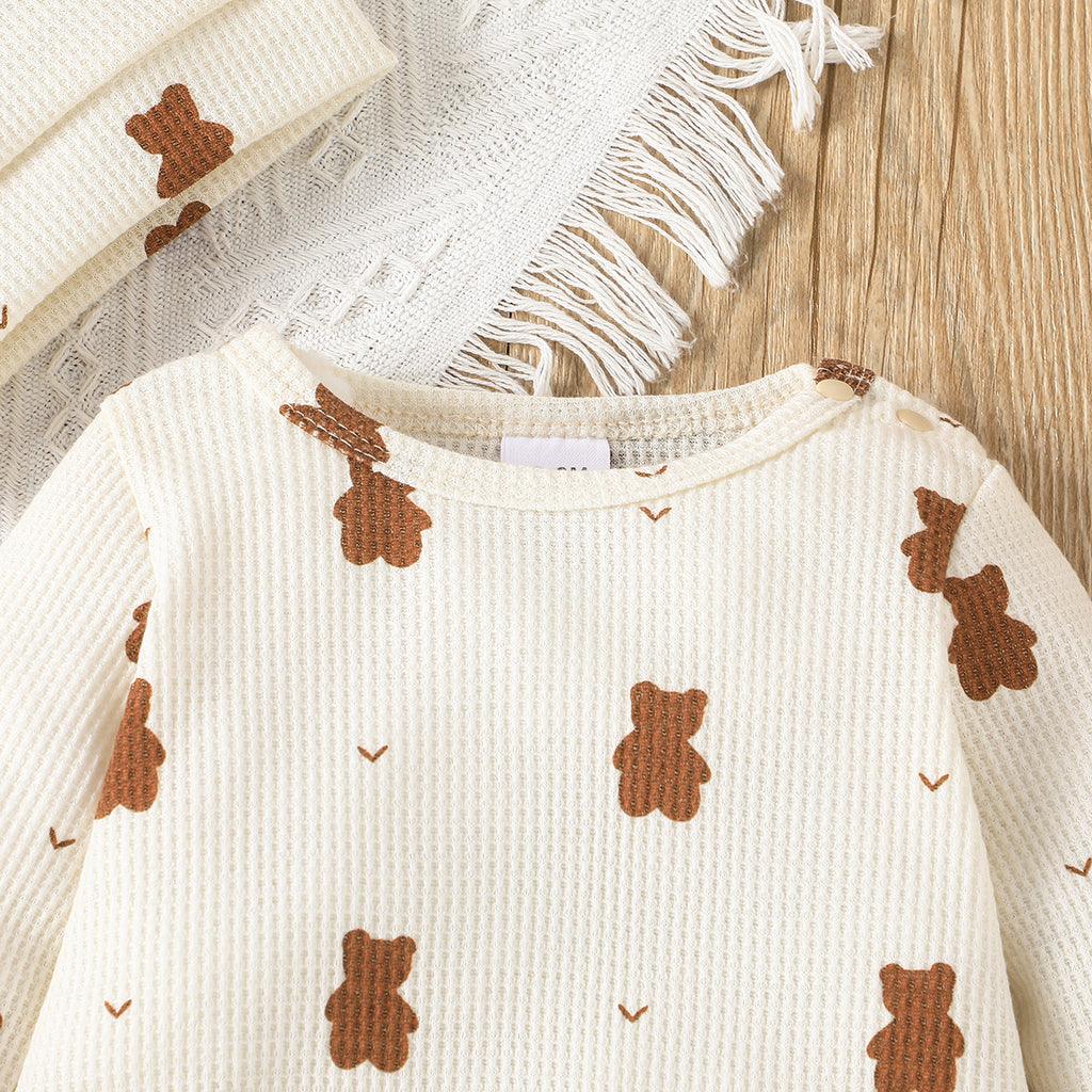 Boys' Casual Cute Long-sleeved Jumpsuit