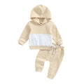 Boys Patchwork Hoodie Suit Fashion Casual