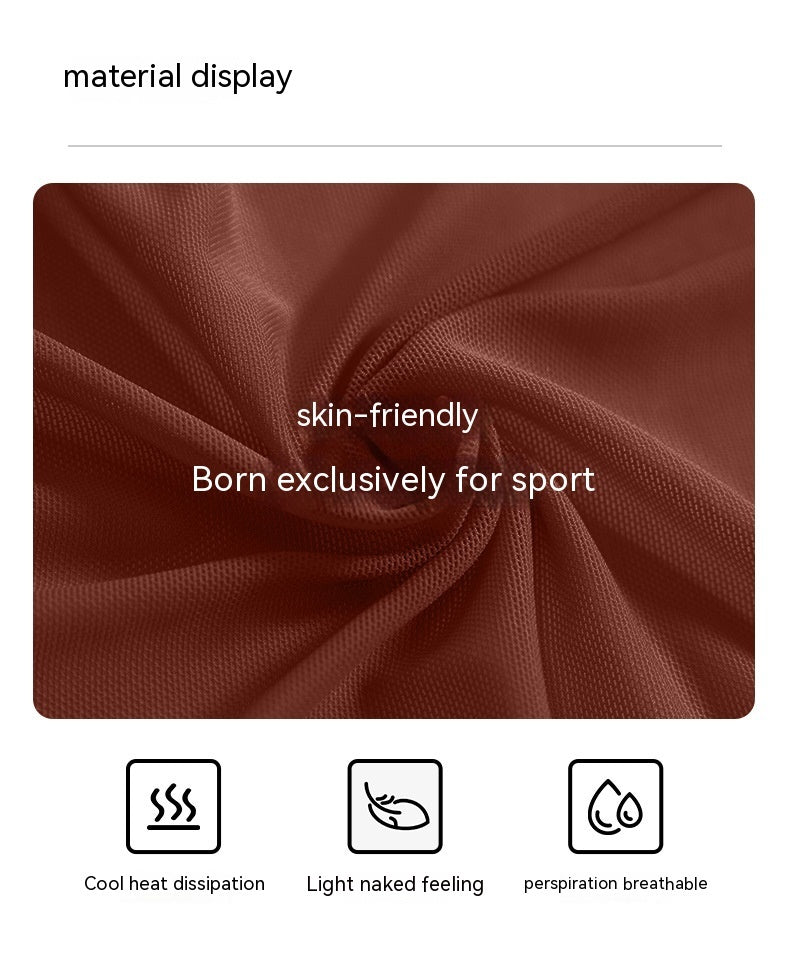 Mesh Yoga Clothes Long Sleeve With Chest Pad Quick-drying Sports Fitness Clothes