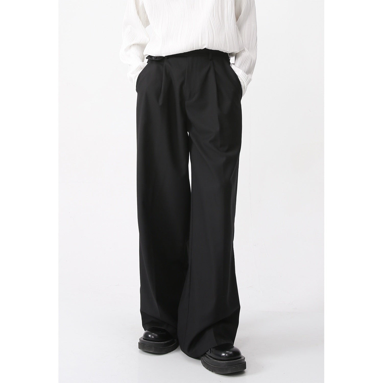 Men's Clothing Casual Suit Pants Straight Retro Simple