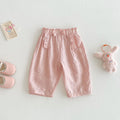 Girls' Bow Anti Mosquito Pants Solid Color Casual Pants