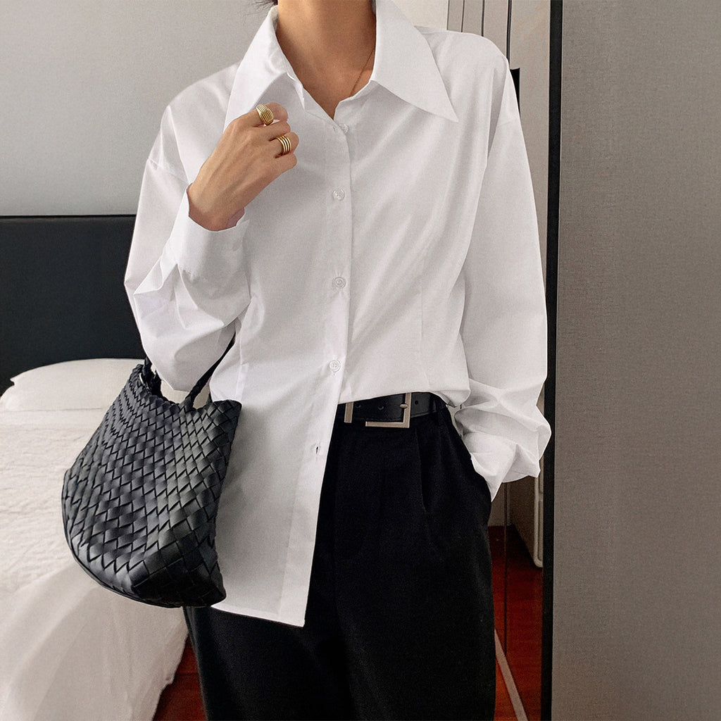 Casual Long Sleeve Button Top Shirt Women's Clothing