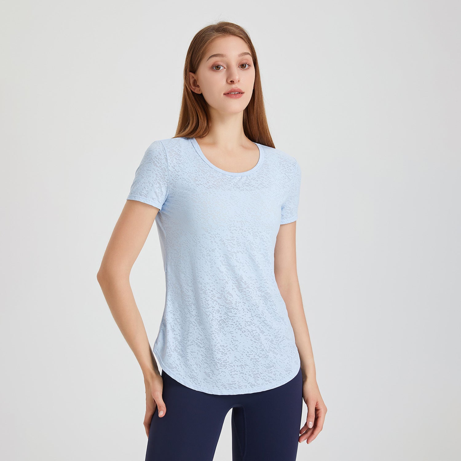 Snowflake Breathable Women's Casual Quick Drying Clothes Yoga Clothes Running Workout T-shirt