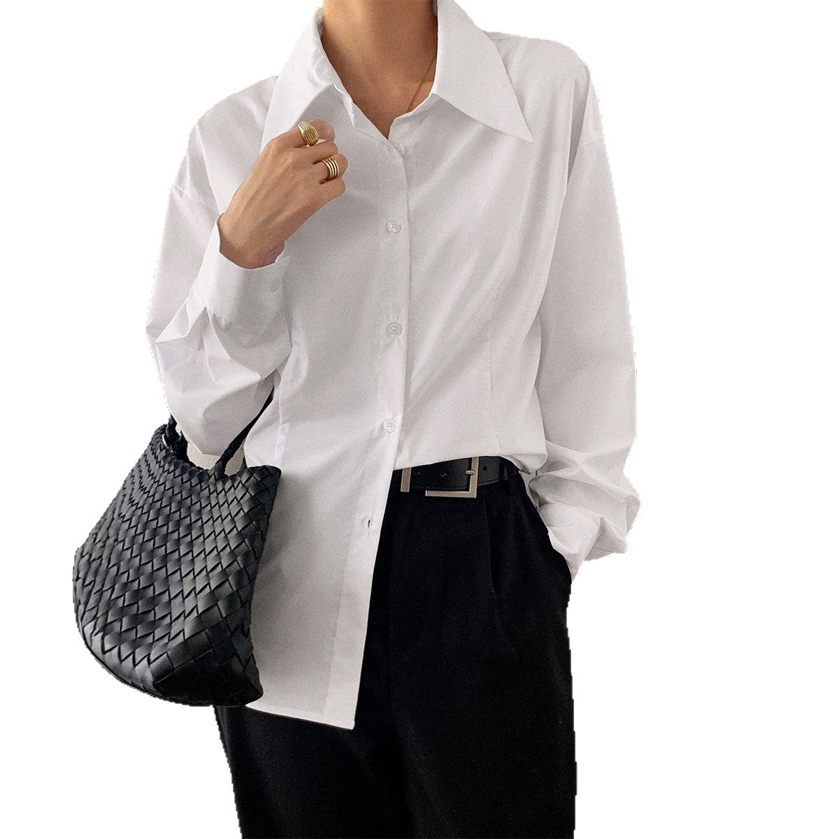 Casual Long Sleeve Button Top Shirt Women's Clothing