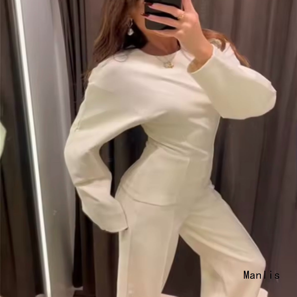 Clothing Double-sided Cloth Round Neck Top Casual Pants