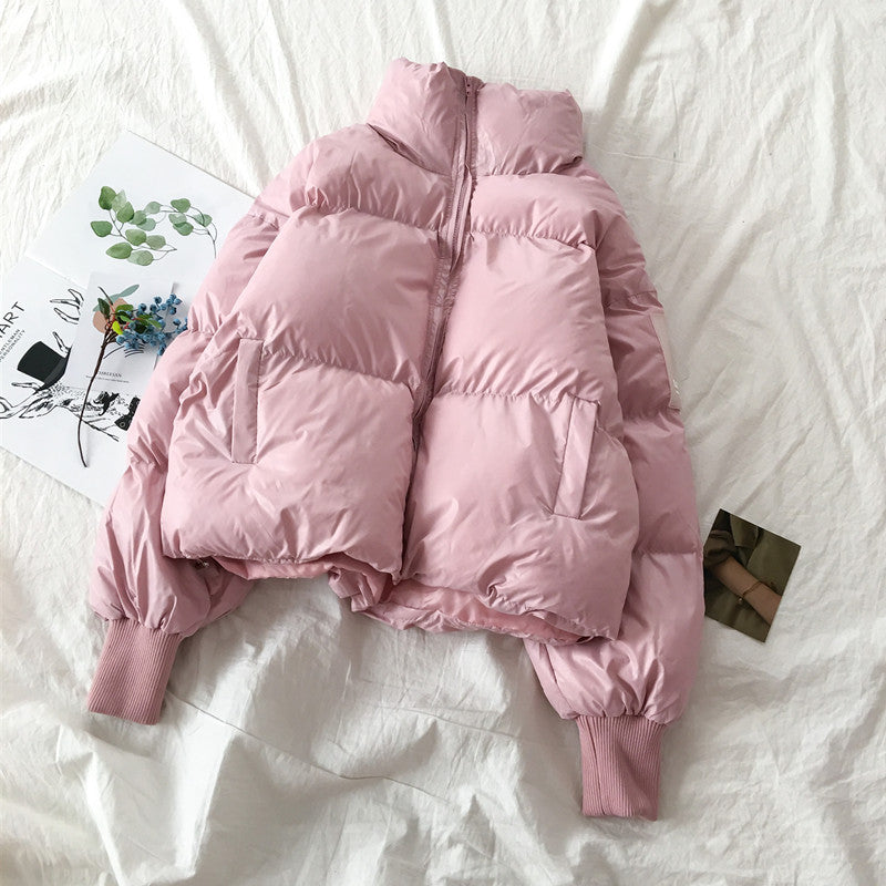 Bread clothes Korean style loose stand-up collar thick padded clothes women