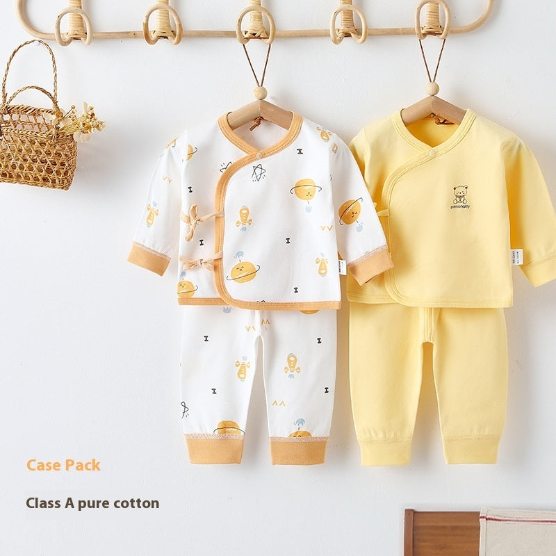 Newborn Clothes Class A Pure Cotton Baby Warm Pajamas