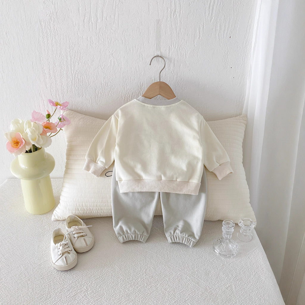 Casual Pants Cartoon Sweater Two-piece Suit