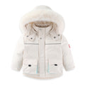 Windproof Waterproof Boys And Girls Big Fur Collar Ski Cotton-padded Overalls Suit