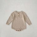 Baby Round Neck Pullover Romper Simple Knitting