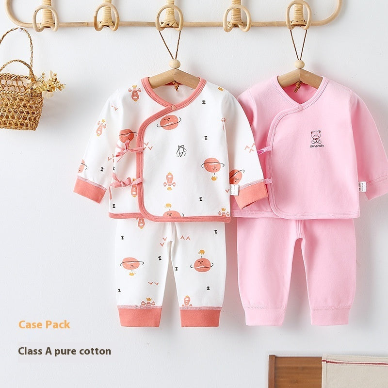 Newborn Clothes Class A Pure Cotton Baby Warm Pajamas