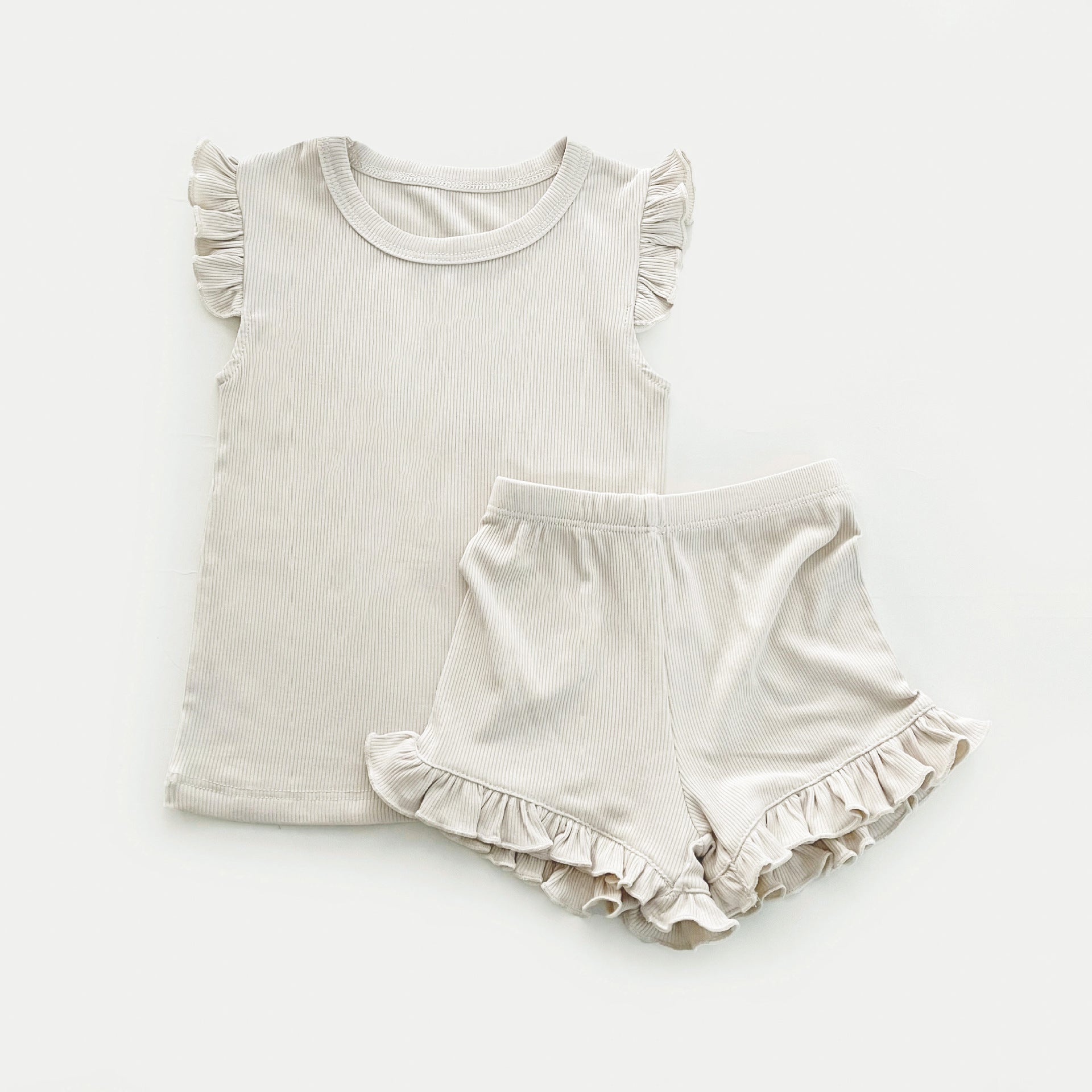 Children's Loungewear Girls' Pajamas Summer New Lace Suit Baby Vest Base