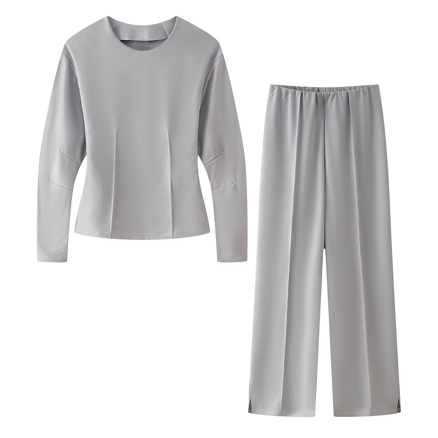 Clothing Double-sided Cloth Round Neck Top Casual Pants