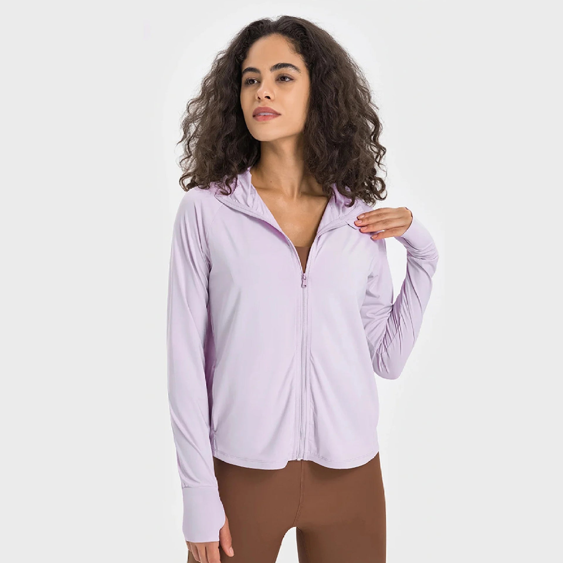 Lightweight UF50 Slimming And Short Sun Protection Clothing For Women