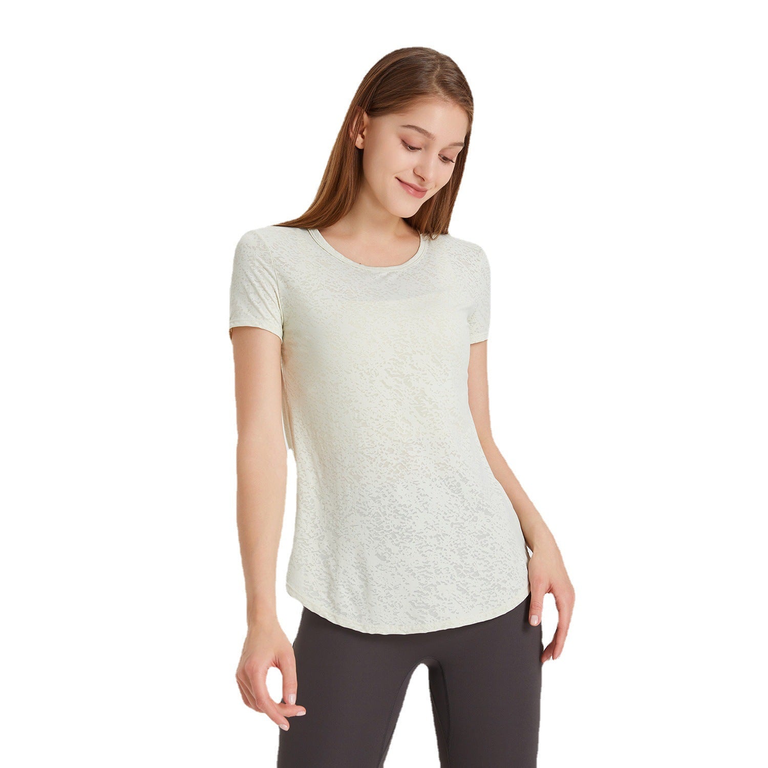 Snowflake Breathable Women's Casual Quick Drying Clothes Yoga Clothes Running Workout T-shirt