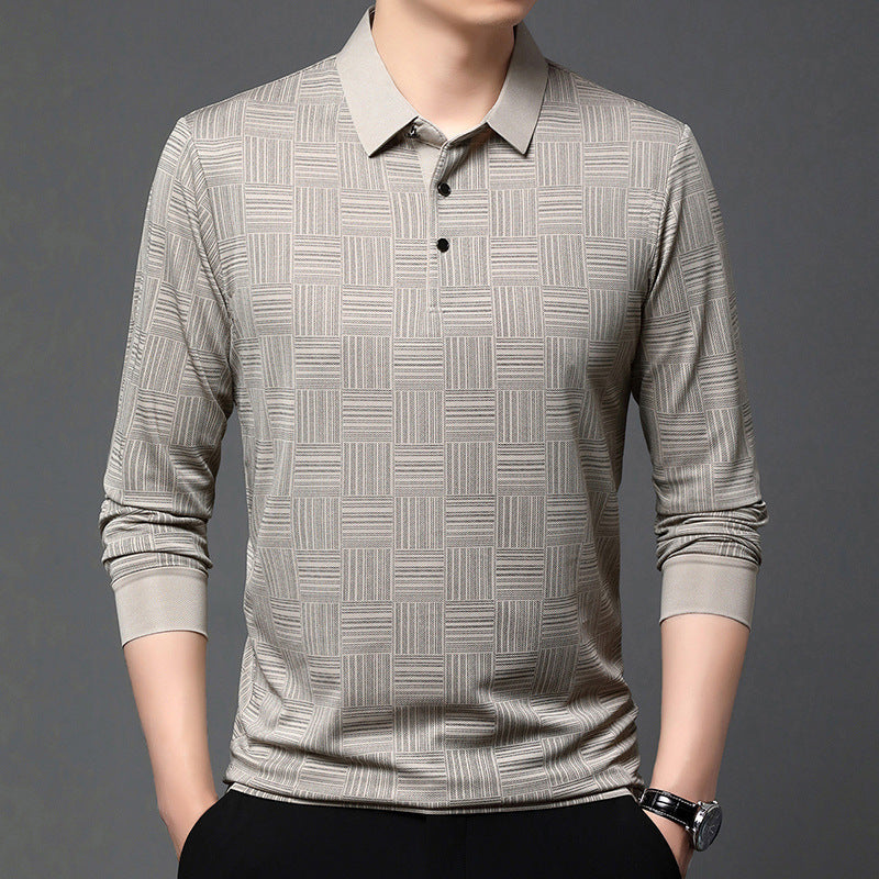 Fashion Men's Clothing Long Sleeve Casual Top Stripes