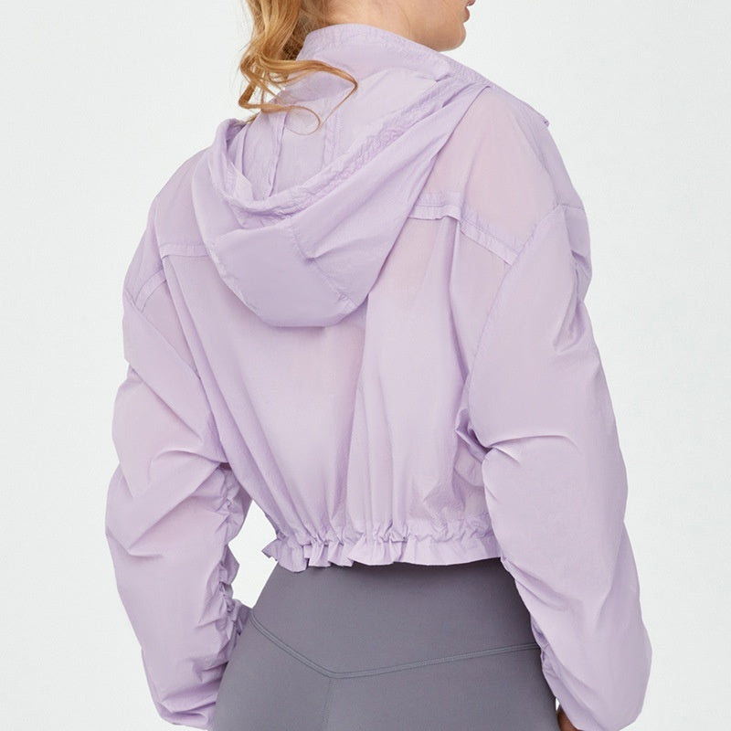 Short Summer Drawstring Ice Silk Sun Protection Clothing