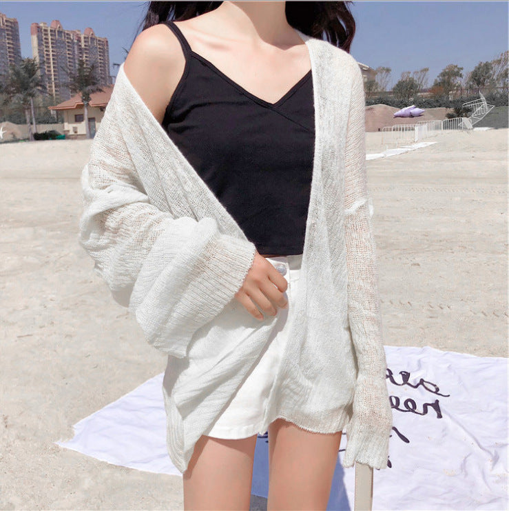 Slim Sun-proof Clothing Short Coat Knitted Cardigan
