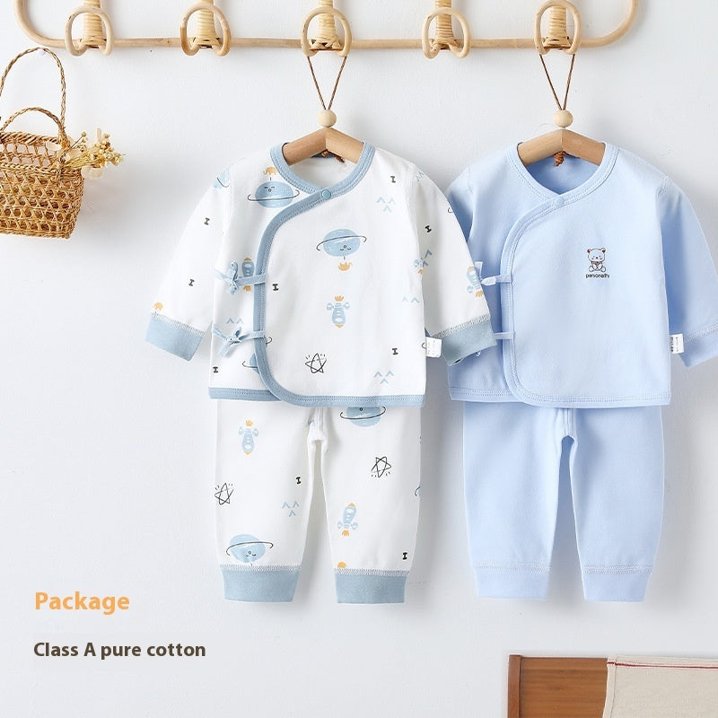 Newborn Clothes Class A Pure Cotton Baby Warm Pajamas