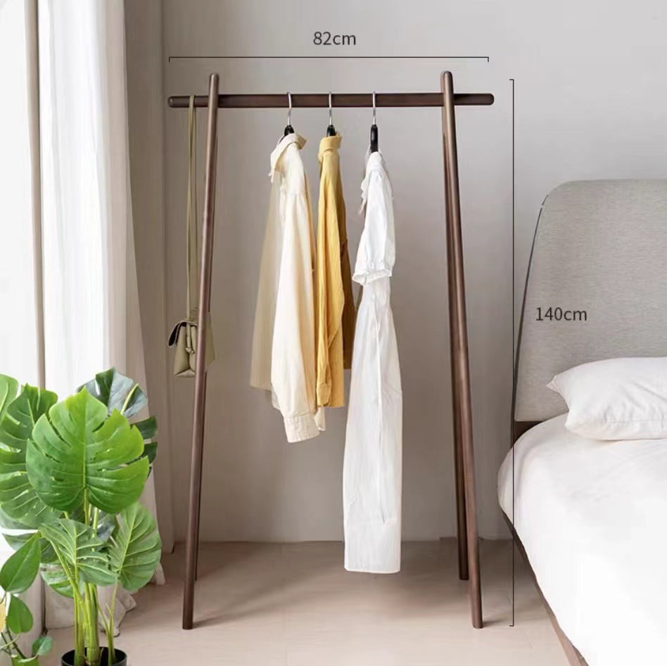 Solid Wood Coat And Hat Rack Floor-standing Household