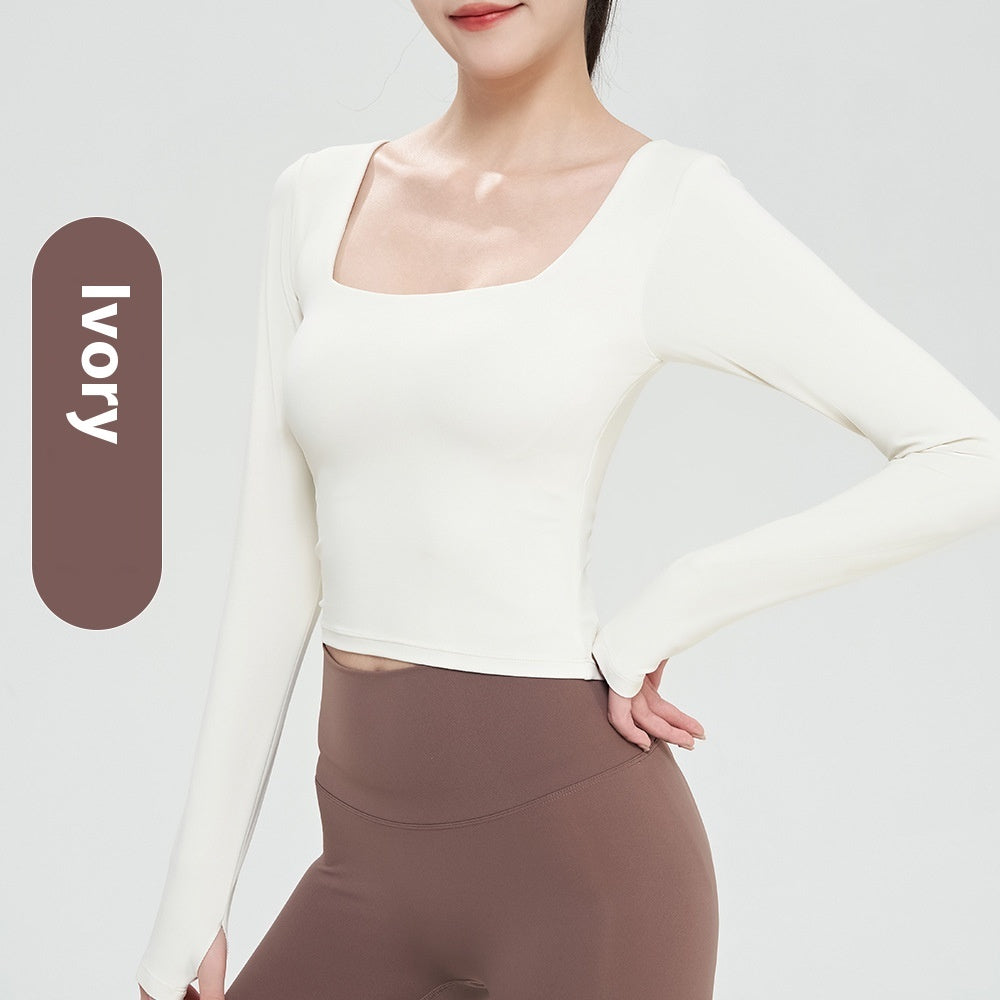 Autumn And Winter Nude Feel Yoga Clothing Top
