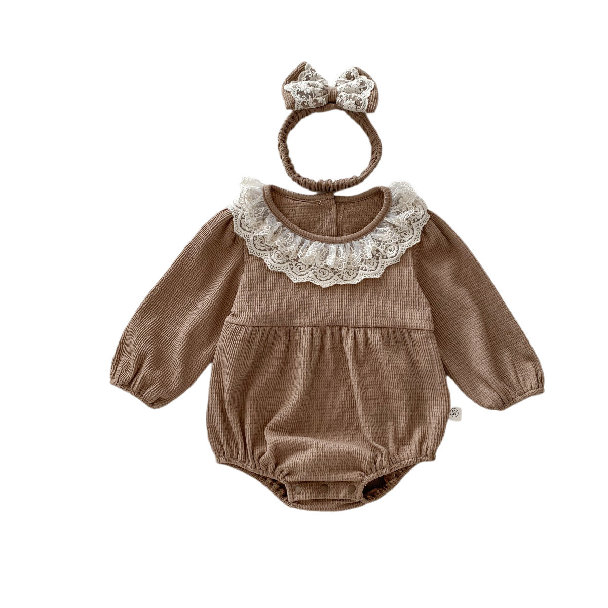 Newborn Waffle Grace Collar Jumpsuit