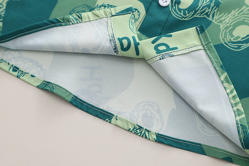 Boys' Summer Short Sleeve Shirt Shorts Suit